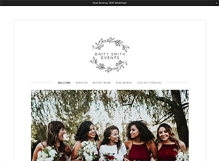 Wedding / Event Web Design Design Example