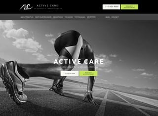 Chiropractor Web Design Design Example