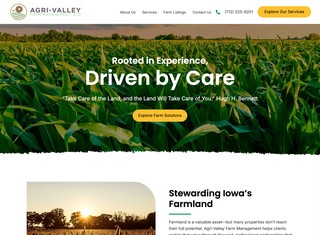Agriculture Web Design Design Example