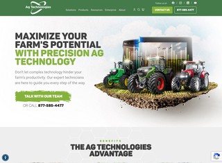 Agriculture Web Design Design Example