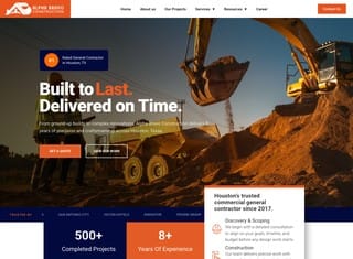 Contractor Web Design Design Example