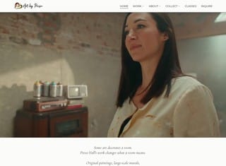 Artist Web Design Design Example