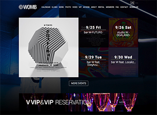 Night Club Web Design Design Example