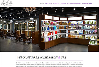 Salon / Spa Web Design Design Example