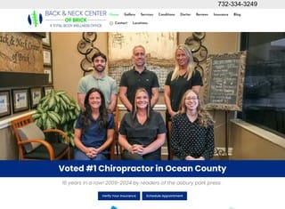 Chiropractor Web Design Design Example