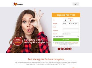 Dating Web Design Design Example