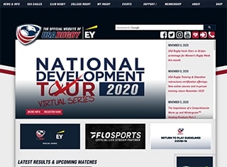 Sports Web Design Design Example