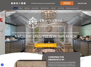 Chiropractor Web Design Design Example
