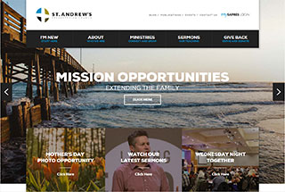 Religious Web Design Design Example