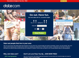 Dating Web Design Design Example