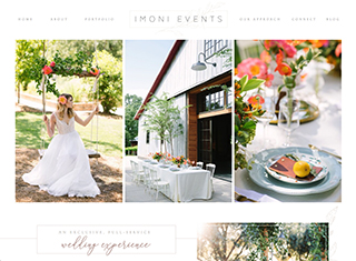 Wedding / Event Web Design Design Example