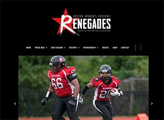 Sports Web Design Design Example