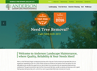 Landscaping Web Design Design Example