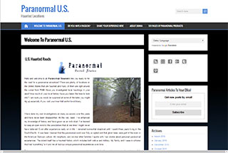 Paranormal Web Design Design Example