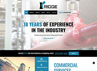 Contractor Web Design Design Example