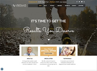 Chiropractor Web Design Design Example