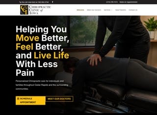 Chiropractor Web Design Design Example