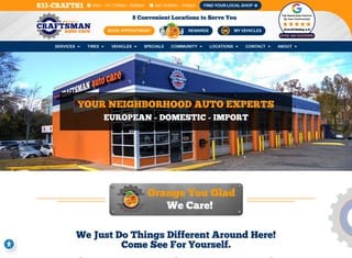 Auto Web Design Design Example
