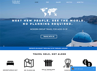 Travel Web Design Design Example