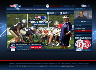 Sports Web Design Design Example