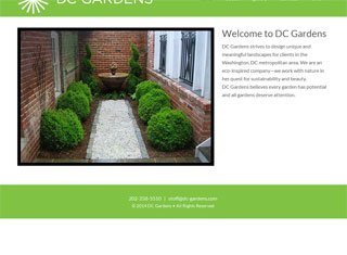 Landscaping Web Design Design Example