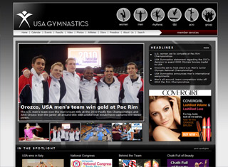 Sports Web Design Design Example