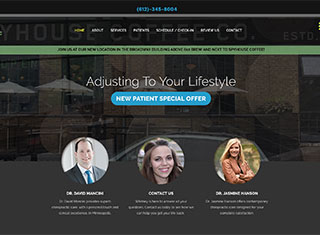 Chiropractor Web Design Design Example