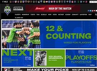 Sports Web Design Design Example