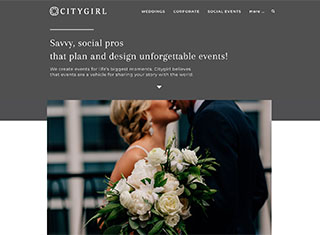 Wedding / Event Web Design Design Example