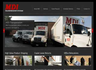 Transportation Web Design Design Example