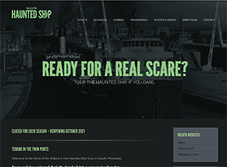 Paranormal Web Design Design Example