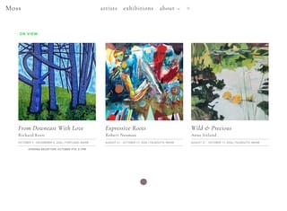 Artist Web Design Design Example
