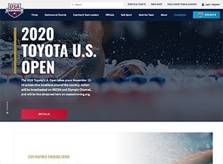 Sports Web Design Design Example