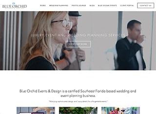 Wedding / Event Web Design Design Example