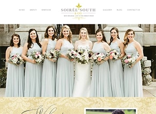 Wedding / Event Web Design Design Example