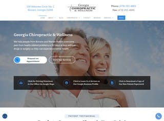 Chiropractor Web Design Design Example