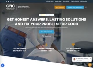Chiropractor Web Design Design Example