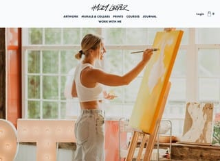 Artist Web Design Design Example