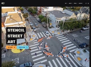 Artist Web Design Design Example