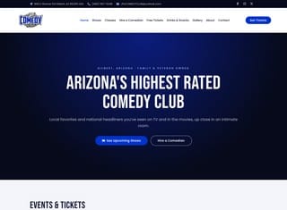 Entertainment Web Design Design Example