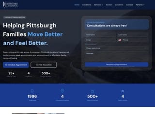 Chiropractor Web Design Design Example