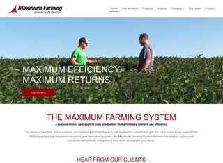 Agriculture Web Design Design Example