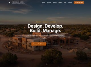 Contractor Web Design Design Example