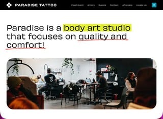 Artist Web Design Design Example