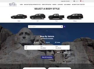 Auto Web Design Design Example