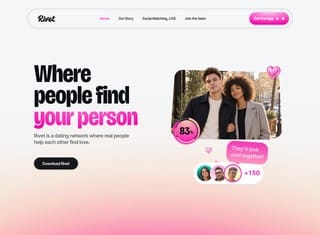 Dating Web Design Design Example