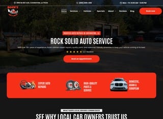 Auto Web Design Design Example