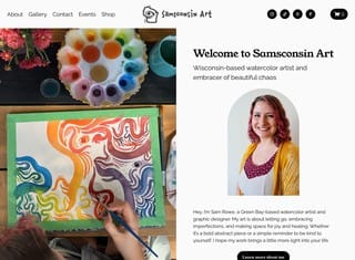Artist Web Design Design Example
