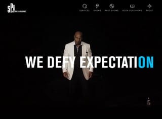 Entertainment Web Design Design Example