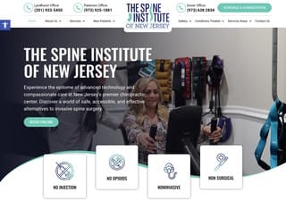 Chiropractor Web Design Design Example
